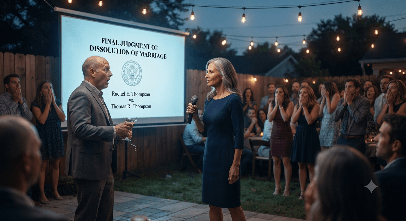 He Thought Her Gray Hair Was a Joke—Until Her Anniversary Speech Left the Entire Yard in Silence.